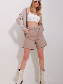 Повсякденні шорти Trend Alacati Stili модель ALC-X11501/BEJ Повсякденні шорти Trend Alacati Stili модель ALC-X11501/BEJ Фото