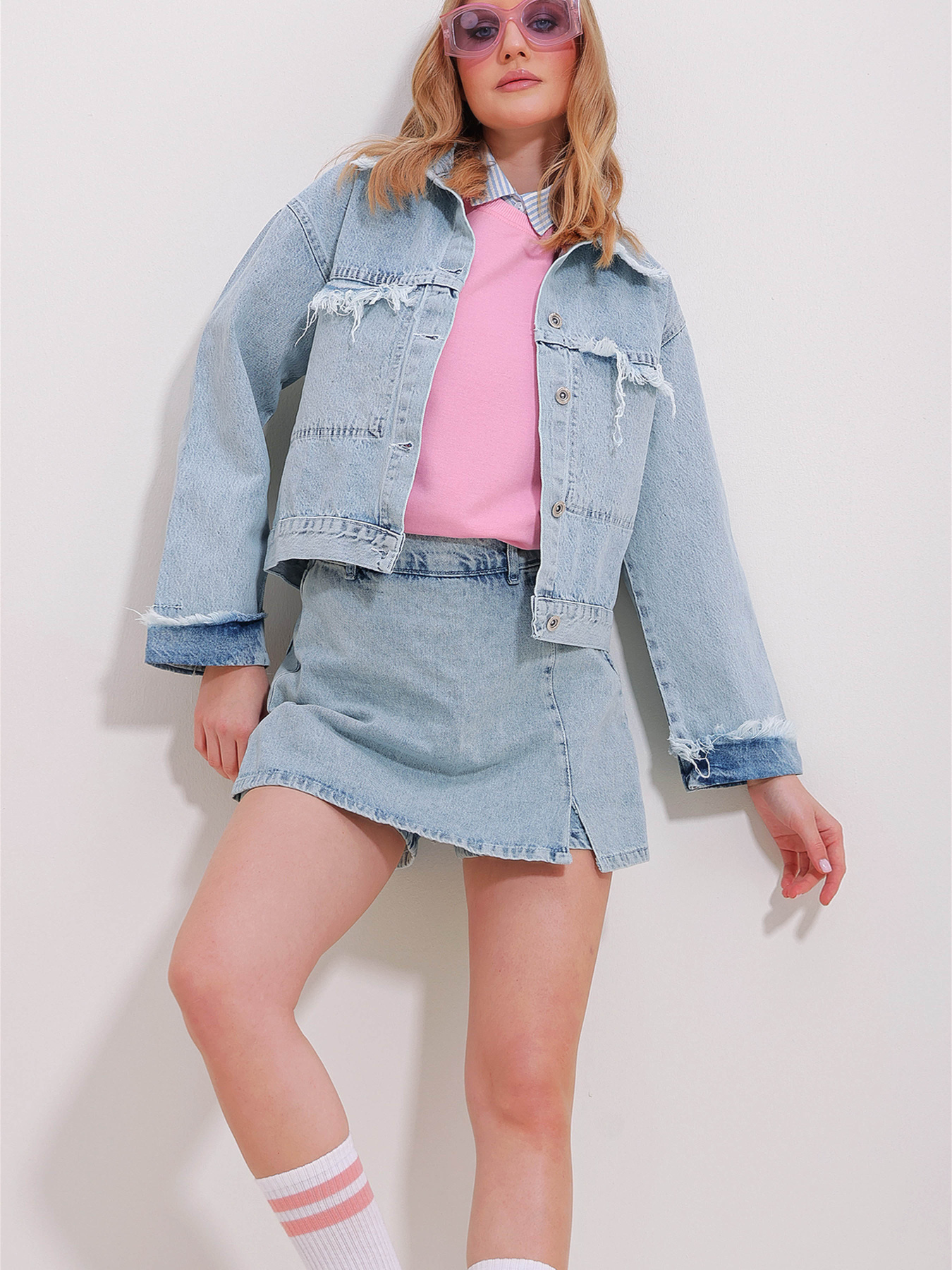 Джинсова куртка Trend Alacati Stili модель ALC-X11538/BUZ MAVi Фото