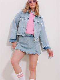 Джинсова куртка Trend Alacati Stili модель ALC-X11538/BUZ MAVi Фото