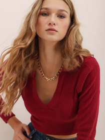 Джемпер Trend Alacati Stili модель ALC-X7322/BORDO Фото