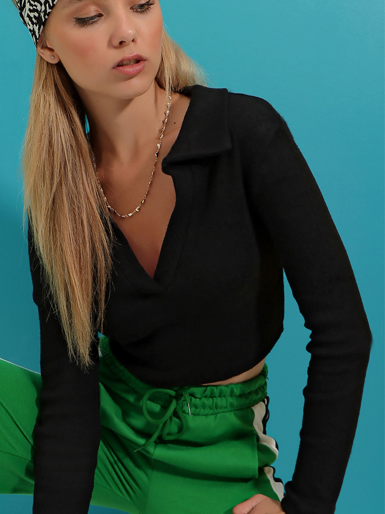 Джемпер Trend Alacati Stili модель ALC-X7322/SiYAH Фото