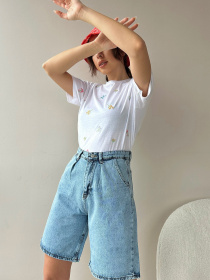 Шорти джинсові Trend Alacati Stili модель ALC-X8174/Acik Mavi Фото