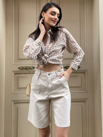 Джинсовые шорты Trend Alacati Stili модель ALC-X8174/BEJ Джинсовые шорты Trend Alacati Stili модель ALC-X8174/BEJ Фото