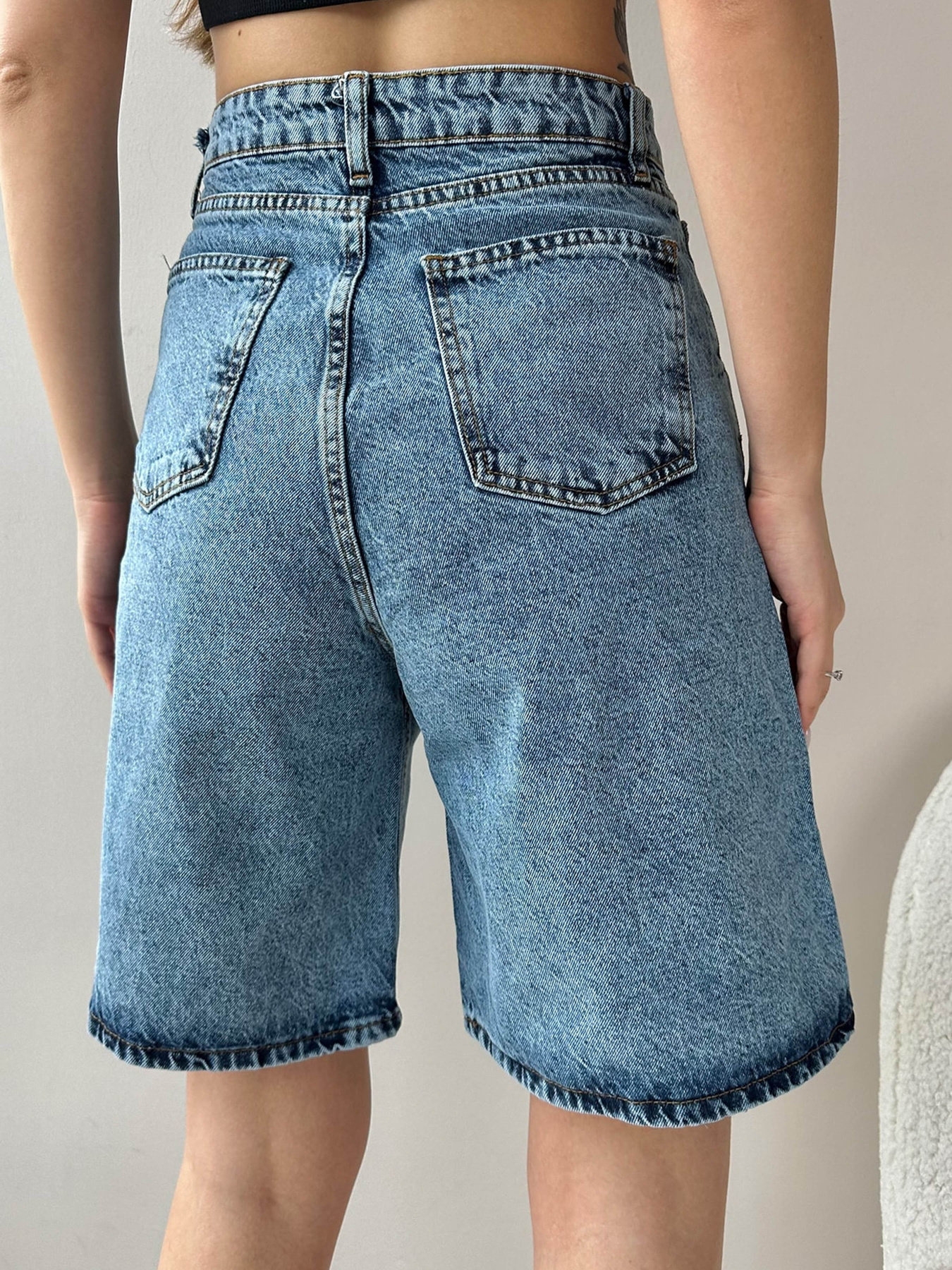 Джинсовые шорты Trend Alacati Stili модель ALC-X8174/Koyu Mavi Джинсовые шорты Trend Alacati Stili модель ALC-X8174/Koyu Mavi Фото