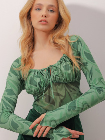 Блуза Trend Alacati Stili модель ALC-X9872/YESiL Фото