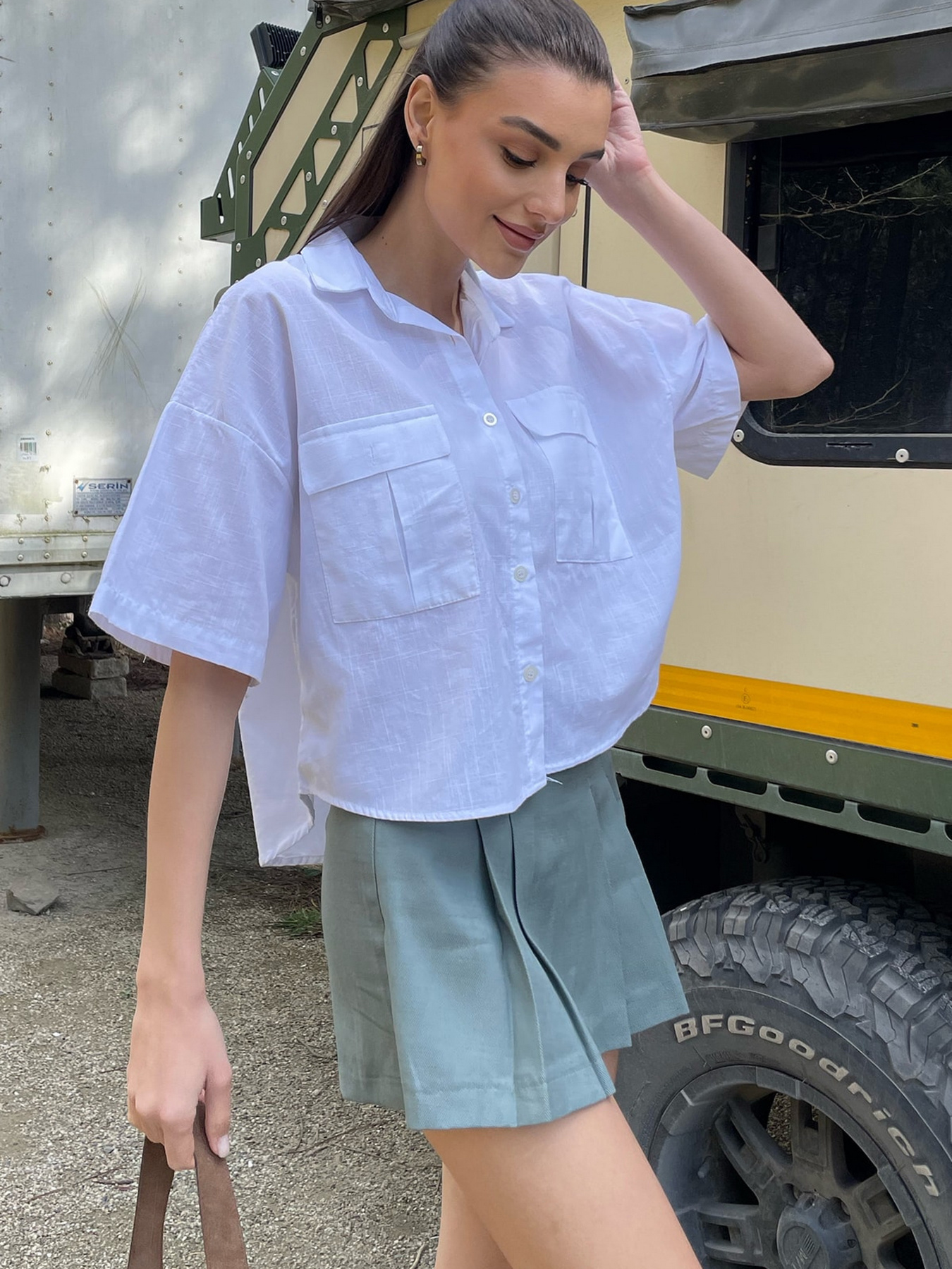 Рубашка Trend Alacati Stili модель ALC-X9991/Beyaz Фото