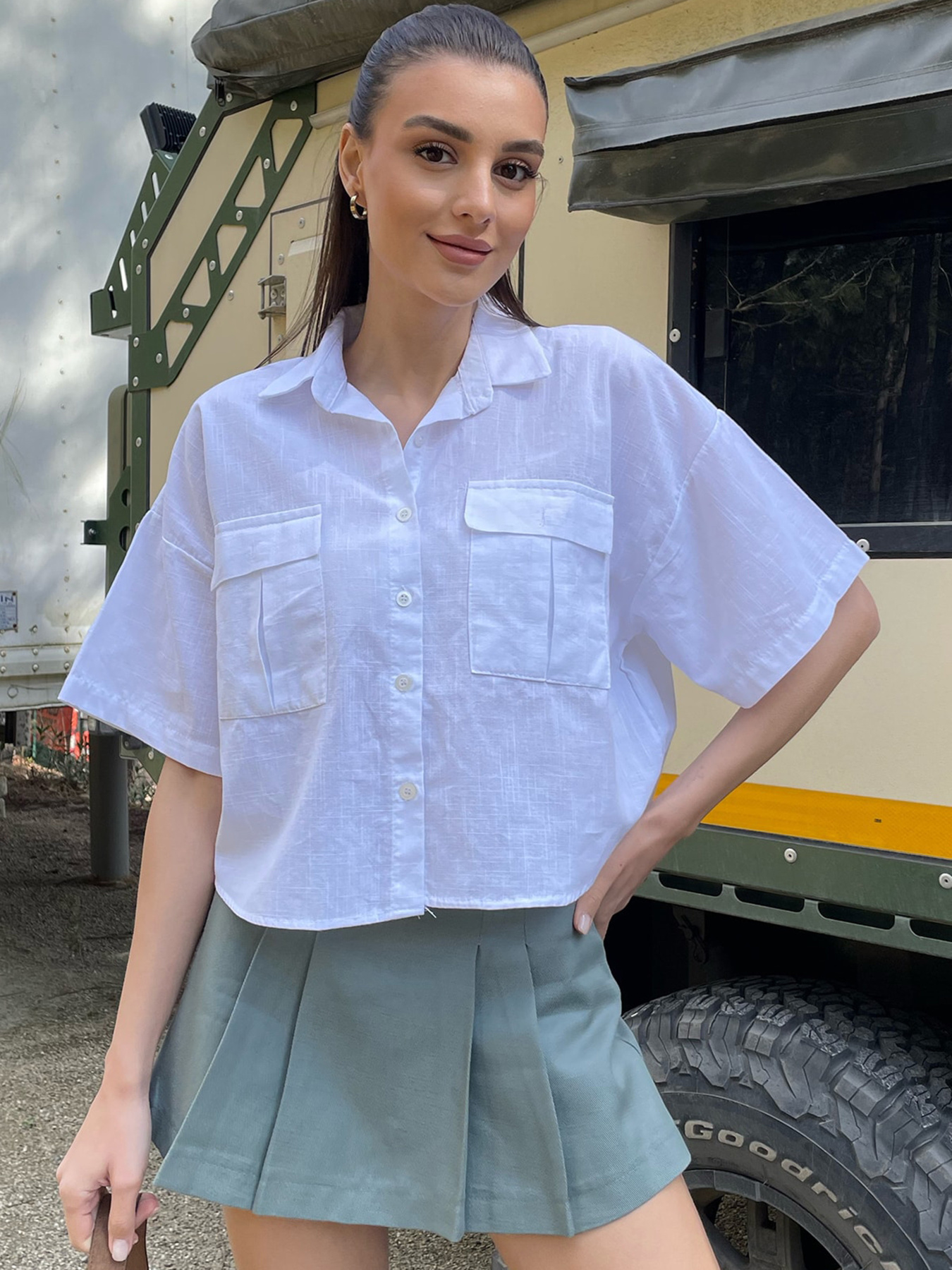 Рубашка Trend Alacati Stili модель ALC-X9991/Beyaz Фото