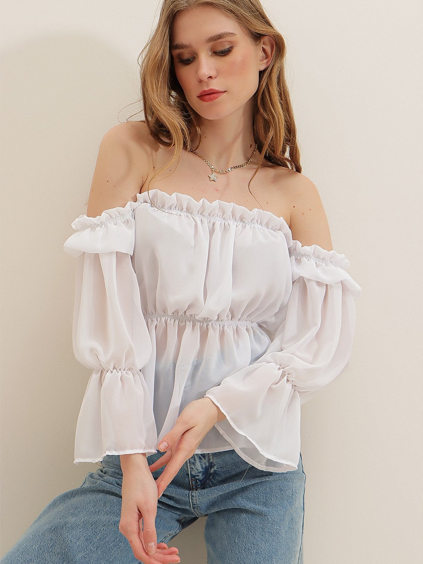 Блуза Trend Alacati Stili модель ALC-X7824/Beyaz Фото