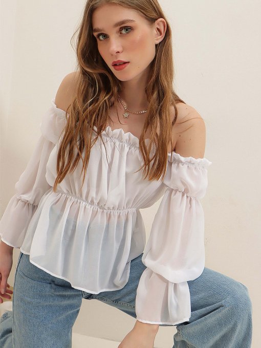 Блуза Trend Alacati Stili Модель ALC-X7824/Beyaz Фото