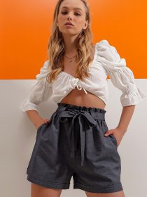 Повсякденні шорти Trend Alacati Stili модель ALC-X8450/Gece Mavi Фото