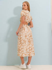 Сукня міді Trend Alacati Stili модель ALC-X8579/Bej Фото