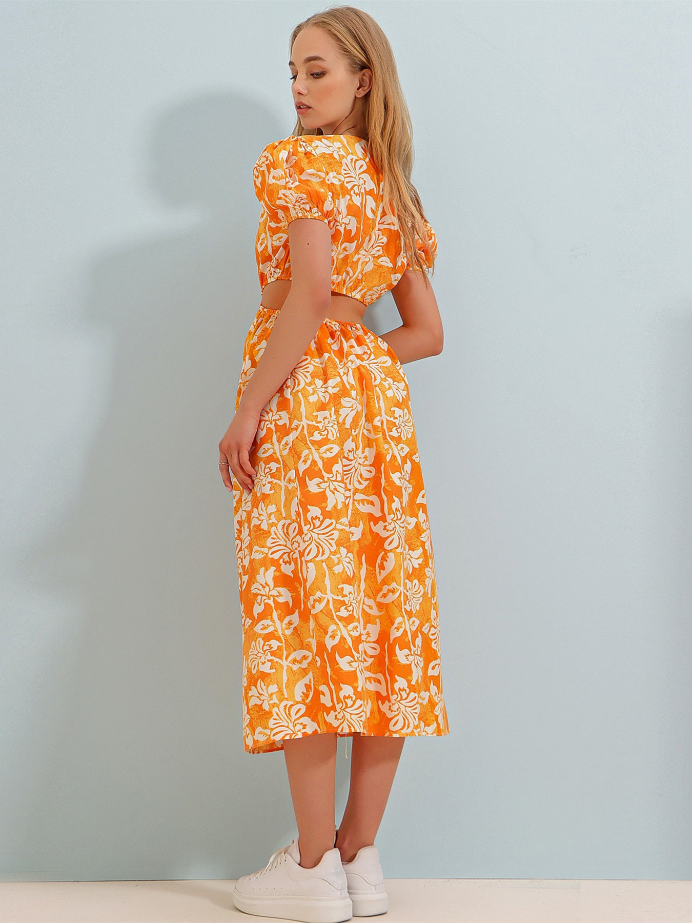 Платье миди Trend Alacati Stili модель ALC-X8579/Turuncu Фото