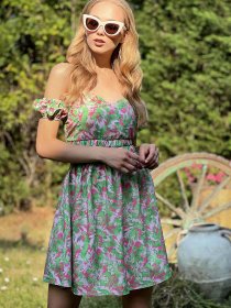 Платье мини Trend Alacati Stili модель ALC-X8879/Yesil Фото