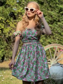 Платье мини Trend Alacati Stili модель ALC-X8879/Yesil Фото