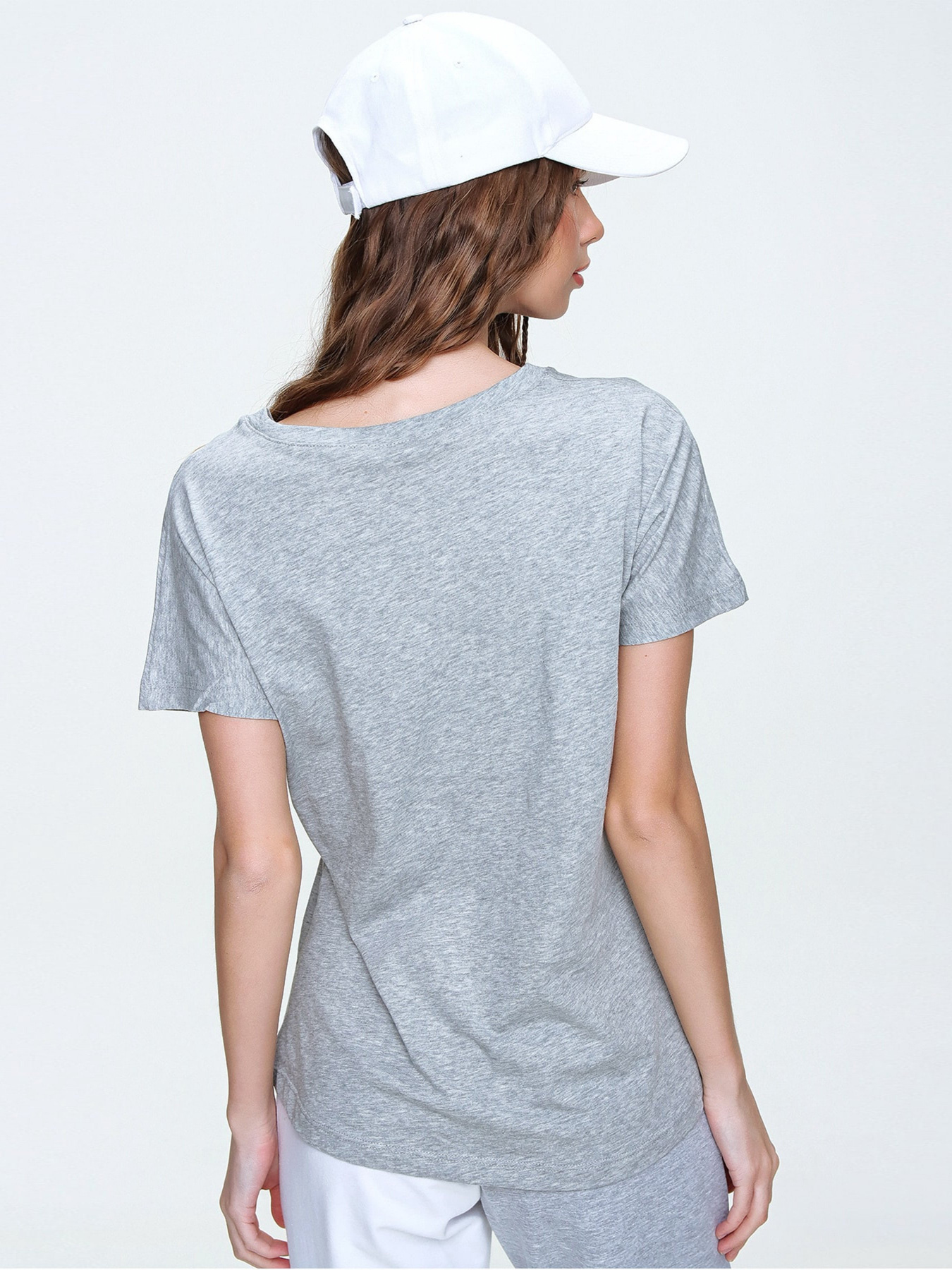 Футболка Trend Alacati Stili модель ALC-1045-AGRAY MELANGE Фото