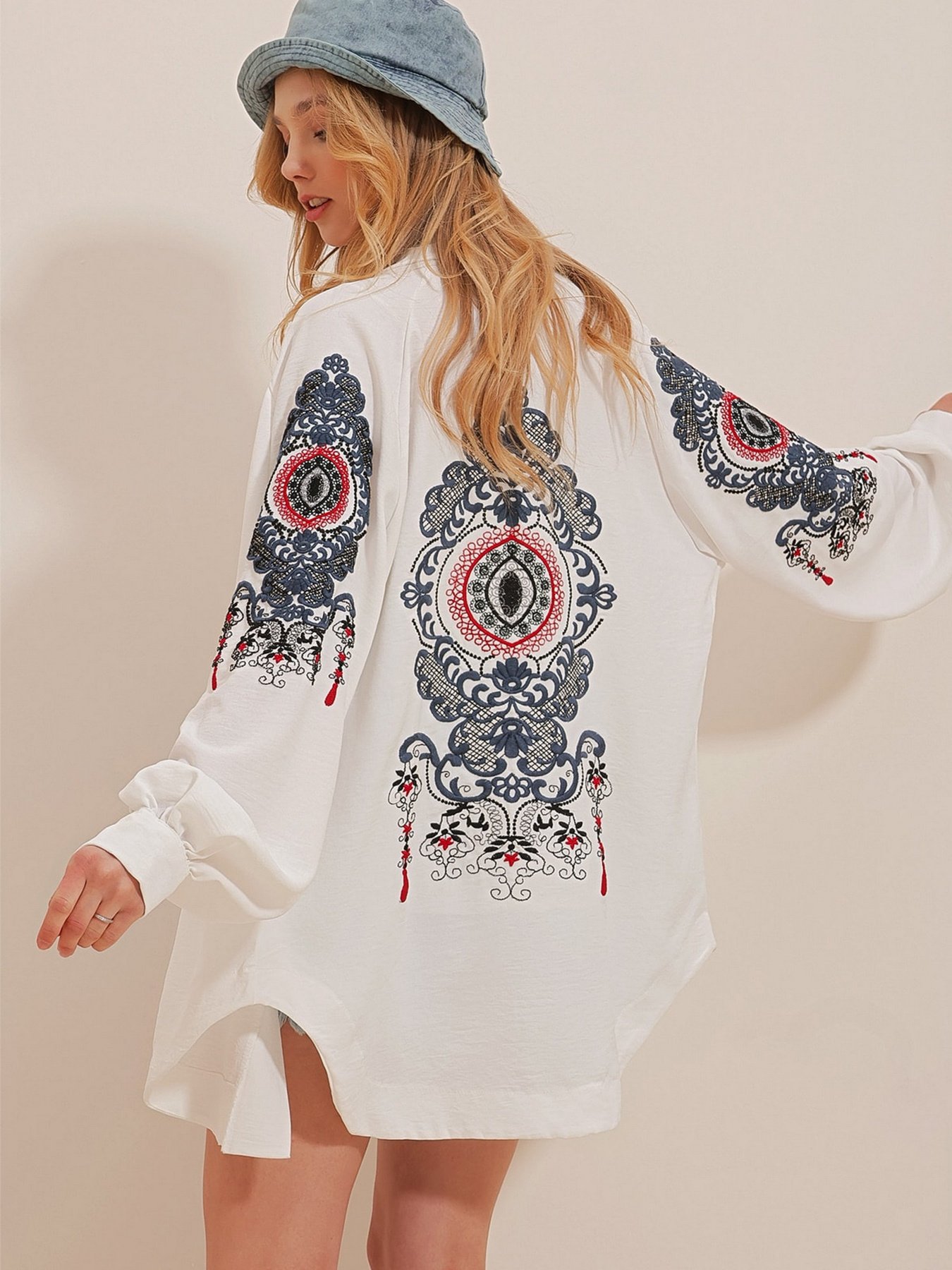 Рубашка повседневная Trend Alacati Stili модель ALC-X10026BEYAZ Рубашка повседневная Trend Alacati Stili модель ALC-X10026BEYAZ Фото