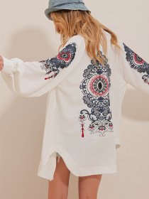 Рубашка повседневная Trend Alacati Stili модель ALC-X10026BEYAZ Рубашка повседневная Trend Alacati Stili модель ALC-X10026BEYAZ Фото