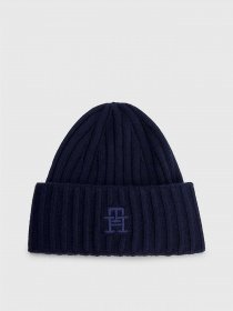 Шапка Tommy Hilfiger ICONIC MONOGRAM EMBROIDERY BEANIE модель AW0AW15153-DW6 Фото