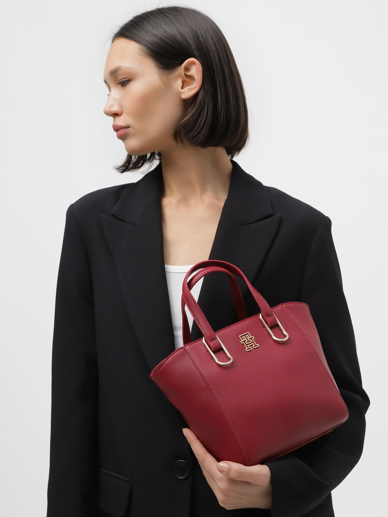 Шопер Tommy Hilfiger Th Timeless Med Tote модель AW0AW15223-XJS Фото