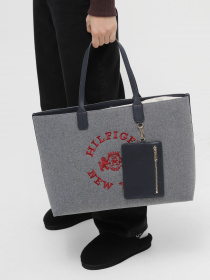 Сумка Tommy Hilfiger Iconic Tommy Tote Wool Logo модель AW0AW15576-PSE Фото