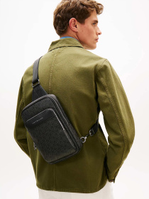 Сумка Tommy Hilfiger TH FLAG MONOGRAM SLING PACK модель AM0AM14140-BDS Фото