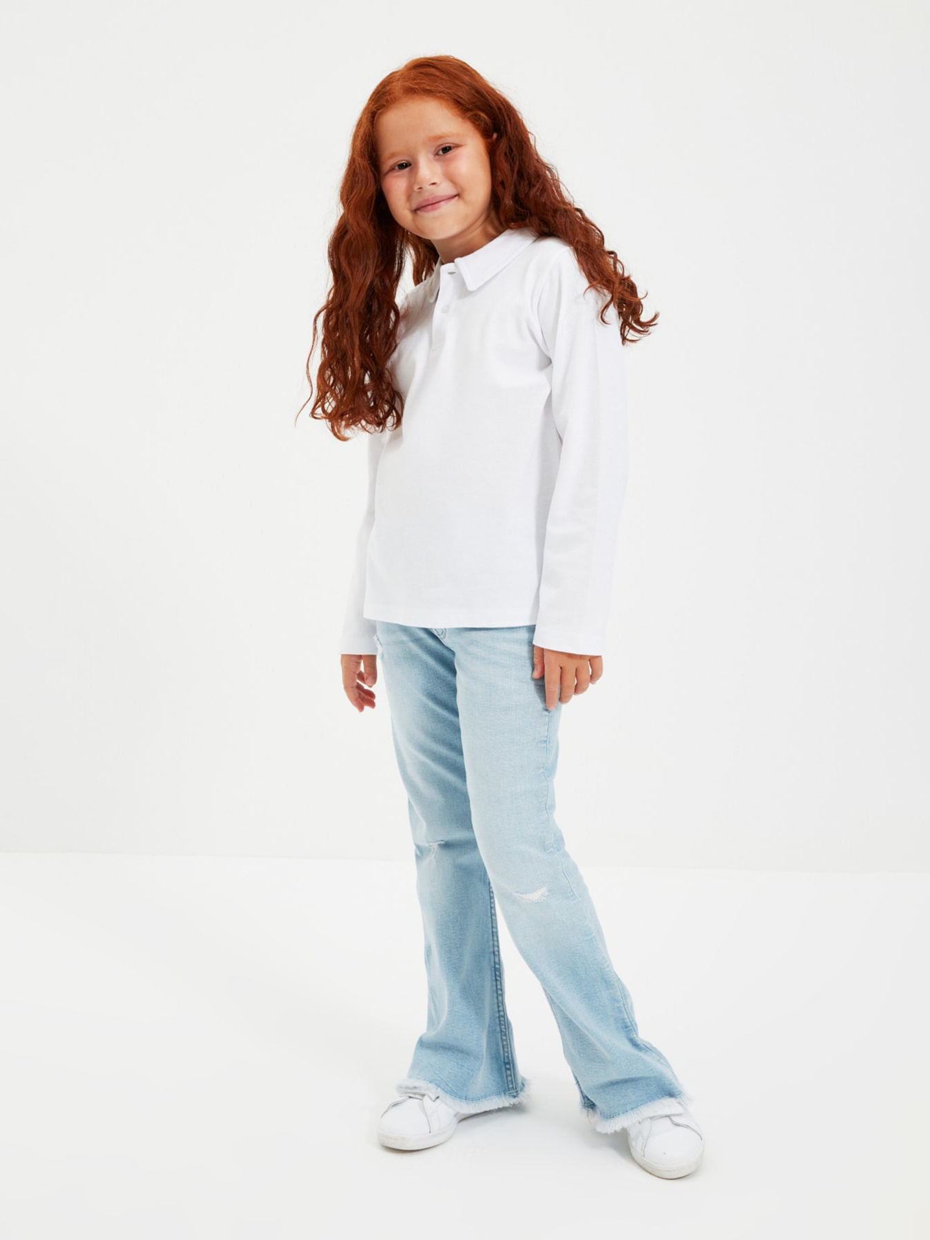 Поло Trendyol модель TKDAW22PO0005/Beyaz Фото