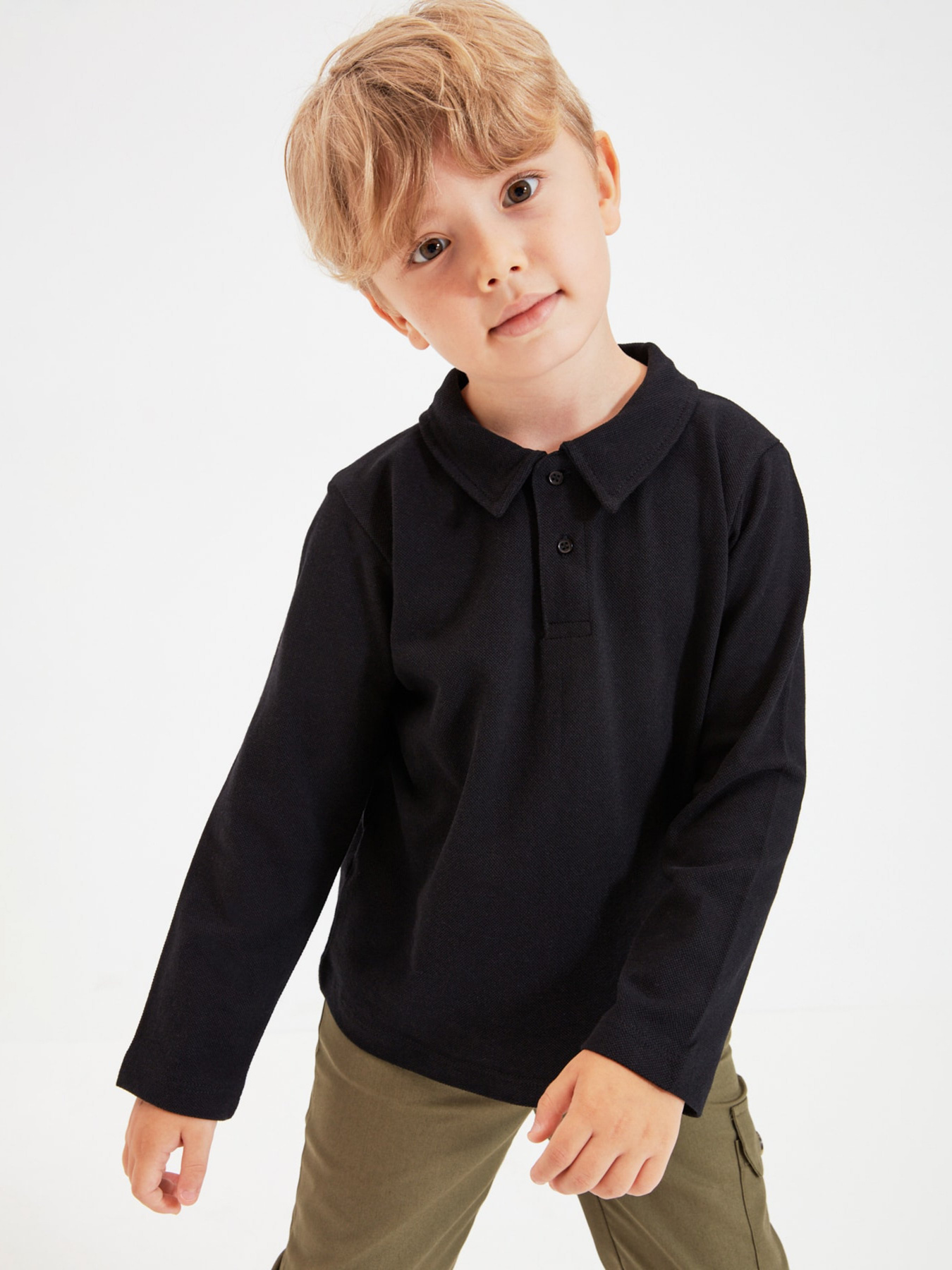 Поло Trendyol модель TKDAW22PO0005/Siyah Поло Trendyol модель TKDAW22PO0005/Siyah Фото