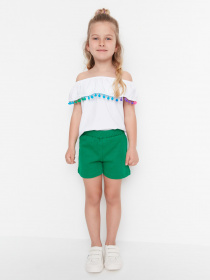Повседневные шорты Trendyol модель TKDSS22SR00006/Yesil Фото