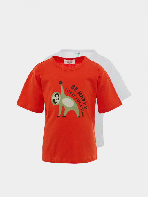 Набор футболок Trendyol модель TKDSS22TS00003/Mercan-Beyaz Фото