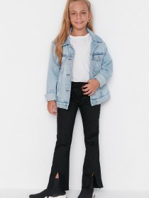 Повседневные штаны Trendyol модель TKDAW23PL00012/Siyah Фото