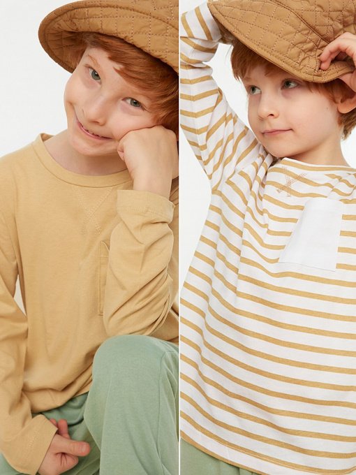 Набор лонгсливов Trendyol модель TKDAW22TS0050/Haki-Cok Renkli Фото