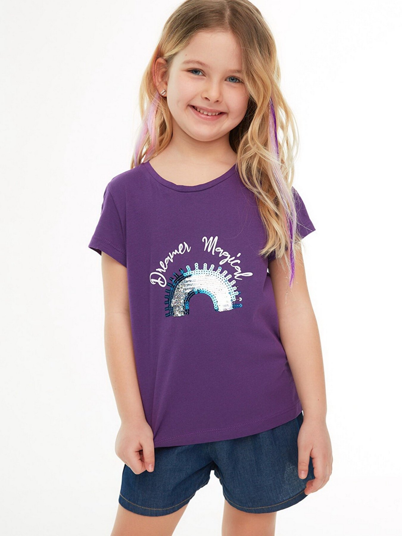 Футболка Trendyol модель TKDSS22TS2048/Mor Фото