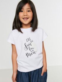 Футболка Trendyol модель TKDSS22TS2057/Beyaz Фото