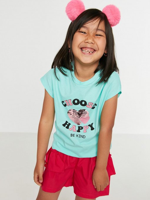 Футболка Trendyol модель TKDSS22TS2061/Mint Фото