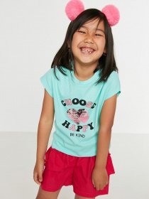 Футболка Trendyol модель TKDSS22TS2061/Mint Фото