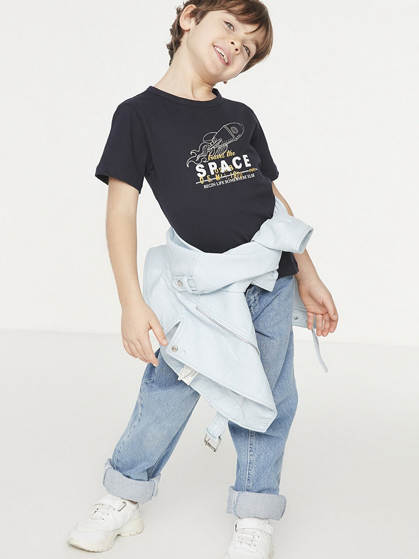 Футболка Trendyol модель TKDSS22TS1190/Lacivert Фото