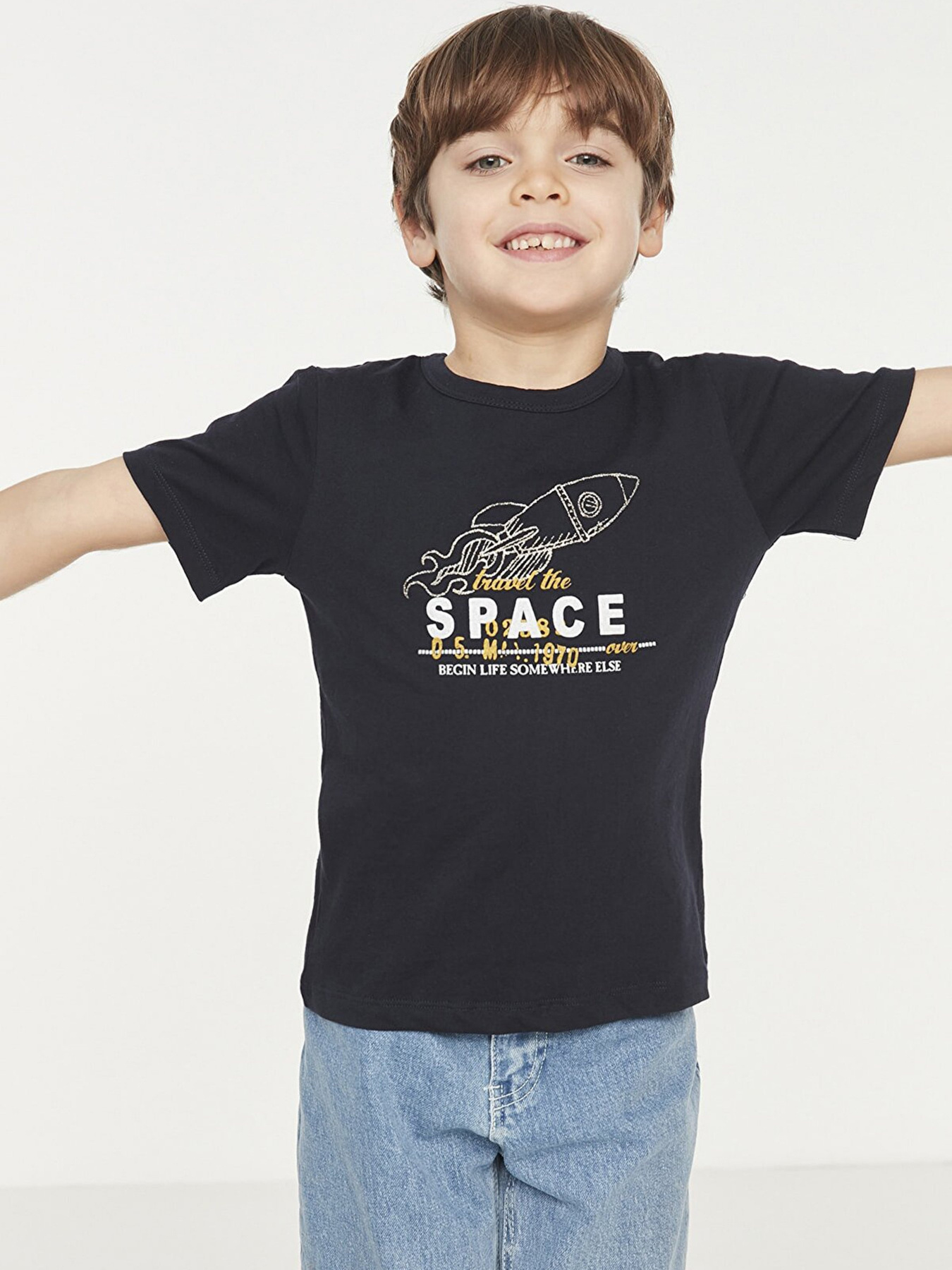 Футболка Trendyol модель TKDSS22TS1190/Lacivert Фото