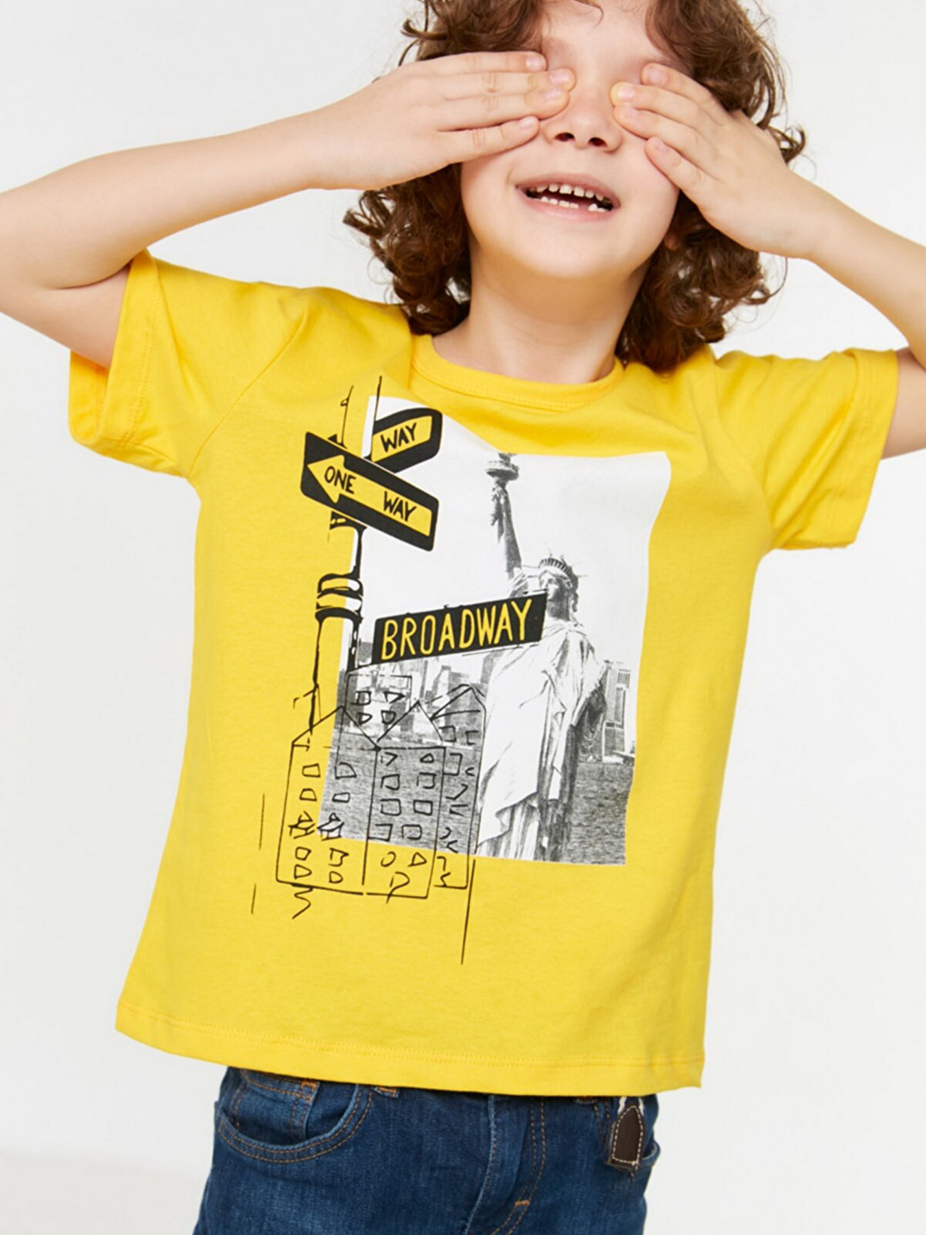 Футболка Trendyol модель TKDSS22TS1268/Sari Фото