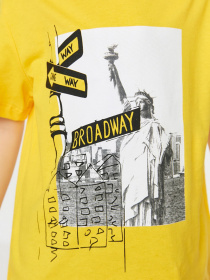 Футболка Trendyol модель TKDSS22TS1268/Sari Фото