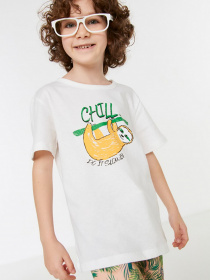 Футболка Trendyol модель TKDSS22TS1271/Ekru Фото