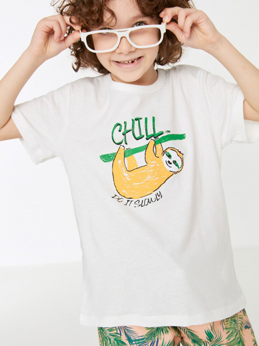 Футболка Trendyol модель TKDSS22TS1271/Ekru Фото