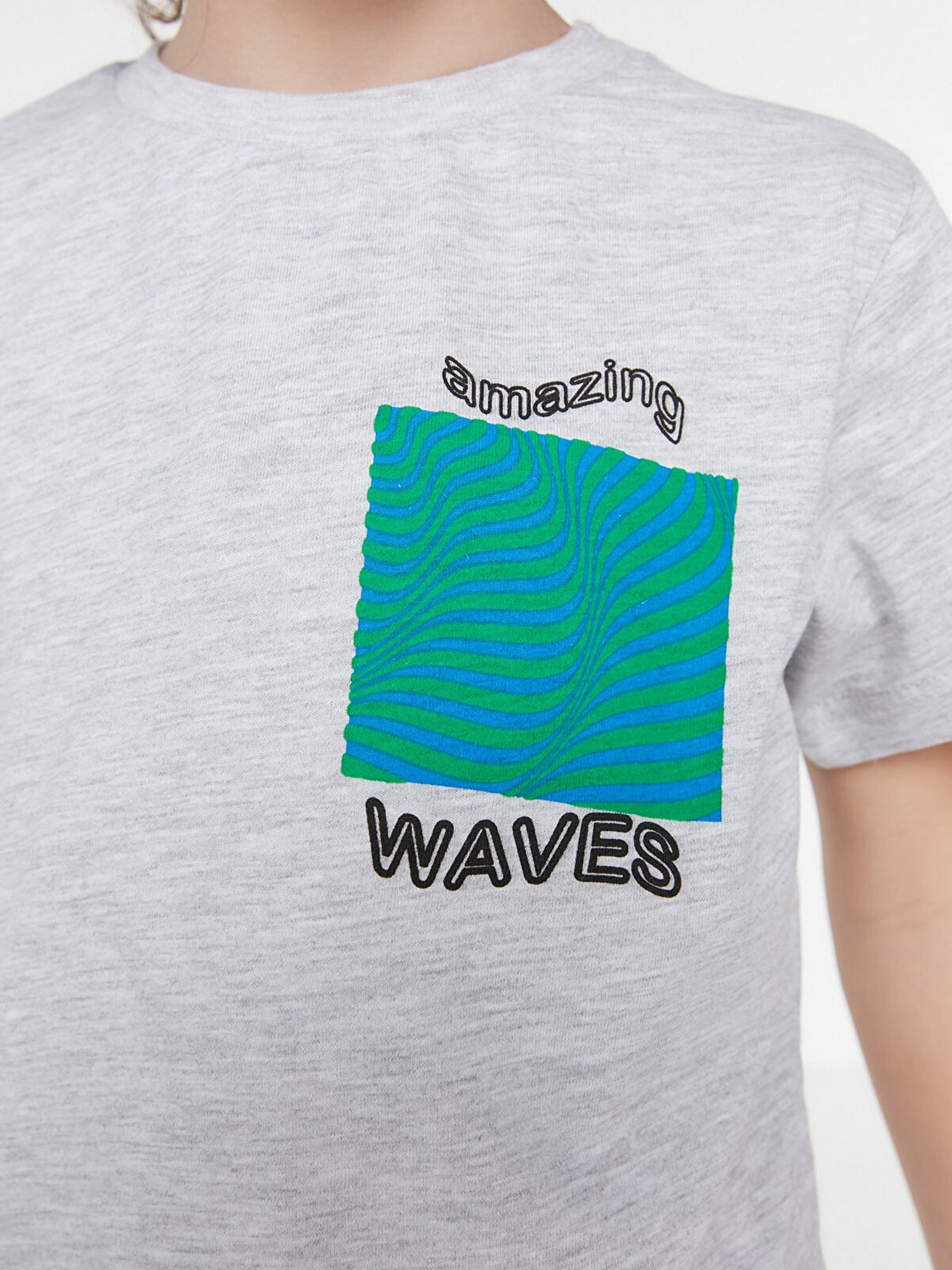 Футболка Trendyol модель TKDSS22TS1675/Gri Фото