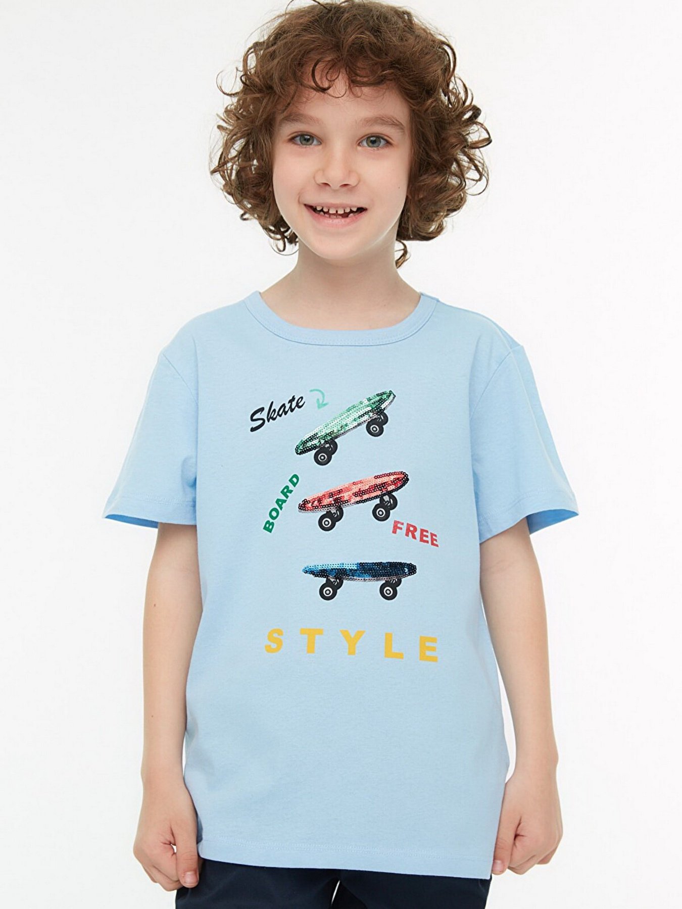 Футболка Trendyol модель TKDSS22TS2381/Acik Mavi Фото