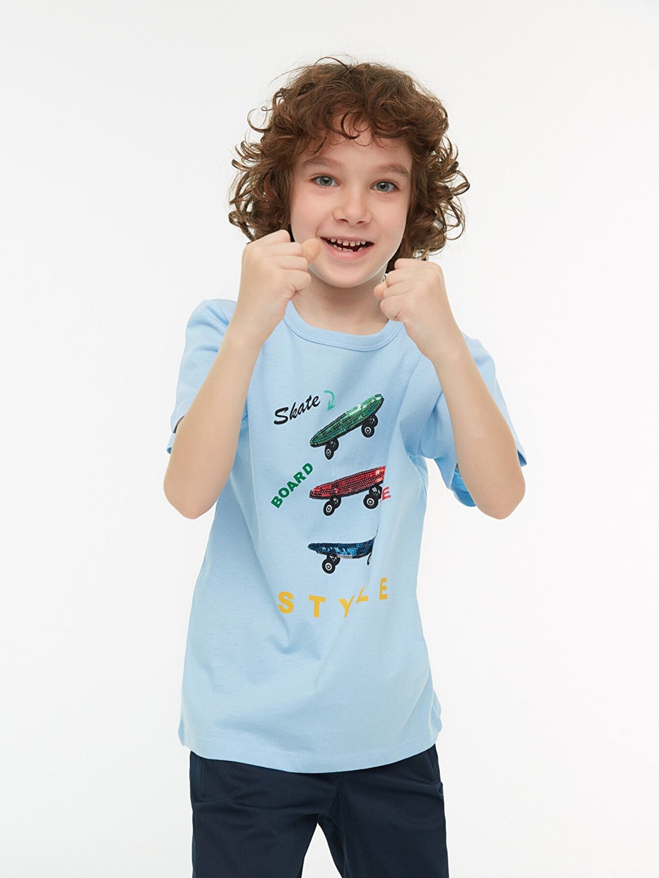 Футболка Trendyol модель TKDSS22TS2381/Acik Mavi Фото