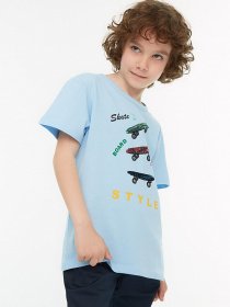 Футболка Trendyol модель TKDSS22TS2381/Acik Mavi Фото