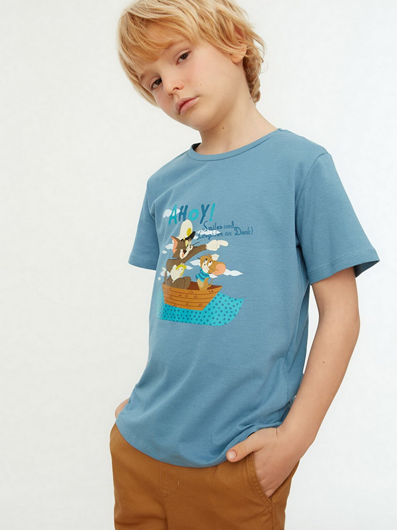 Футболка Trendyol модель TKDSS22TS0019/Petrol Фото