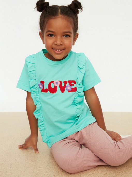 Футболка Trendyol модель TKDSS22BZ0218/Mint Фото