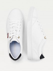 Кеди низькі Tommy Hilfiger LEATHER MONOGRAM TRAINERS модель FW0FW05794-YBR Фото