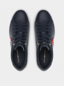 Кеды низкие Tommy Hilfiger LEATHER MONOGRAM TRAINERS модель FW0FW05794-DW5 Фото