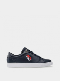 Кеды низкие Tommy Hilfiger LEATHER MONOGRAM TRAINERS модель FW0FW05794-DW5 Фото